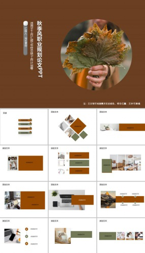 秋季风职业规划论文PPT模板